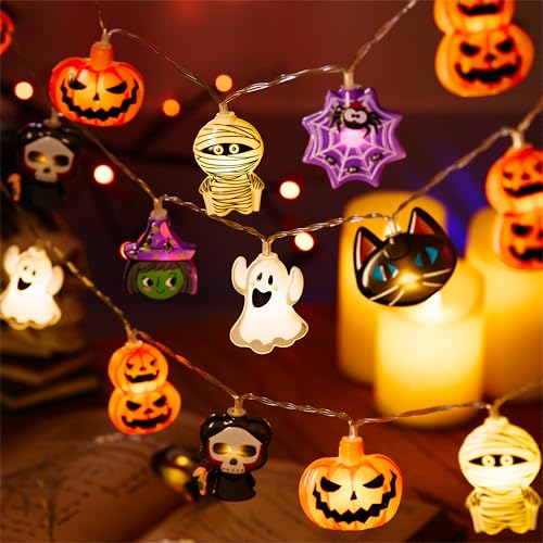 LOLStar Halloween String Lights, 10FT 20 LED Halloween Fairy Lights Decor