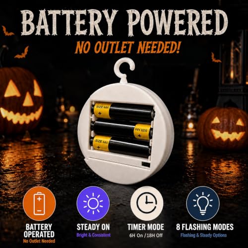 LOLStar Halloween Decorations, 2026 Upgrade Halloween Window Lights, 3 Pack