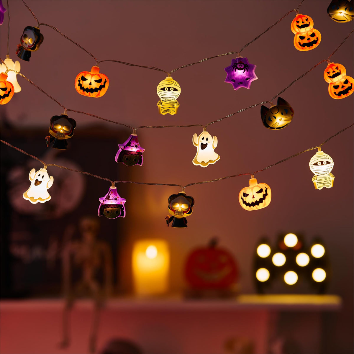 LOLStar Halloween String Lights, 10FT 20 LED Halloween Fairy Lights Decor